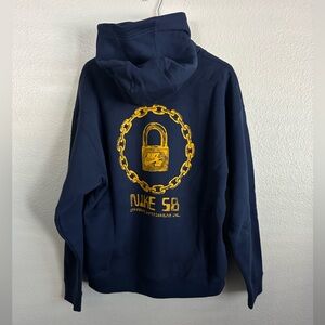 Nike SB Key Lock Skate Fleece Heavyweight Hoodie Navy ACG Men’s Size Large